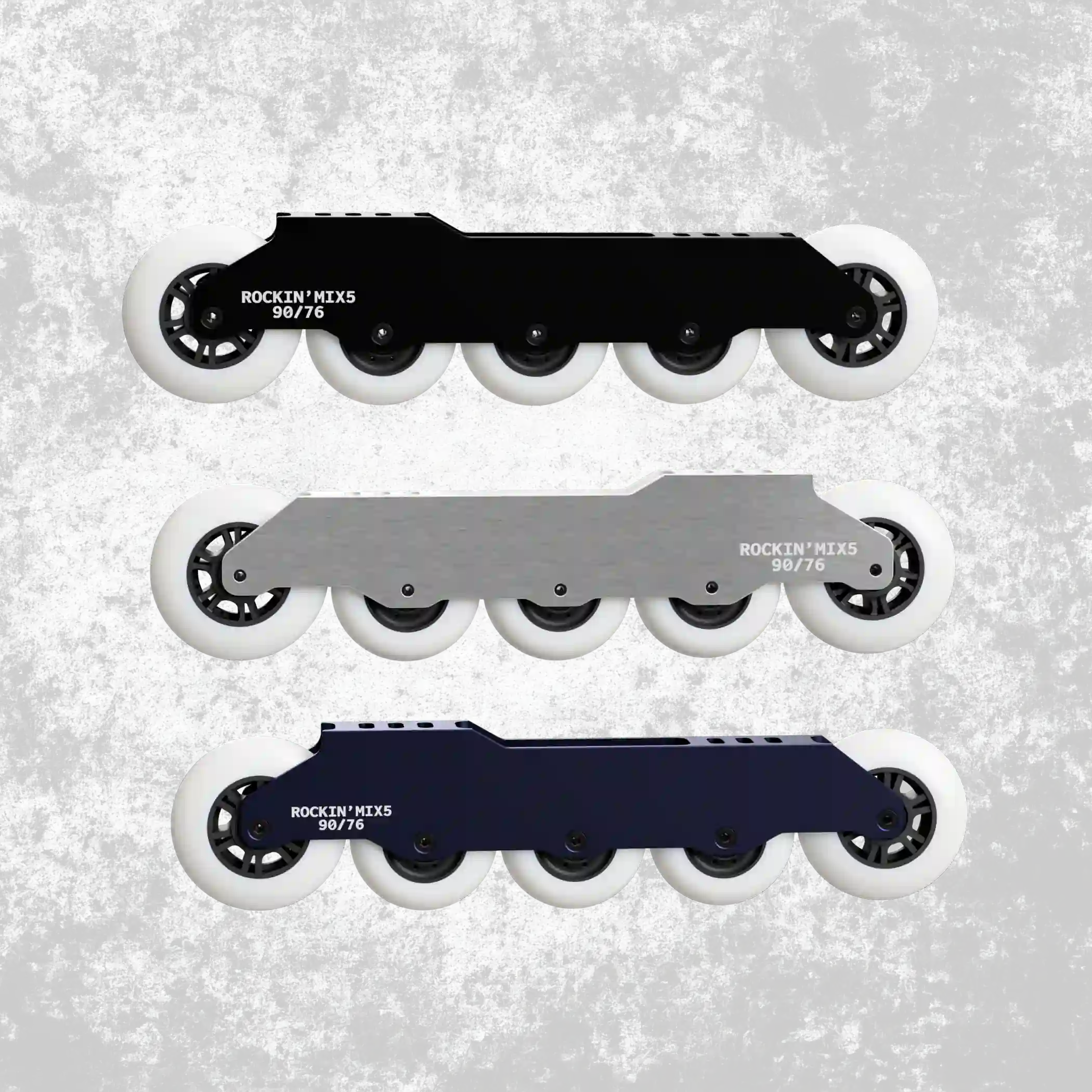 ROCKIN' MIX5 90/76 Bundle (165mm) - Rockered inline skate frame ...