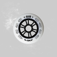 rockin' frames 100mm wheels 85A bullet profile rockin' rocking wheels inline skate wheels white