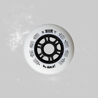 rockin' frames 90mm wheels 85A bullet profile rockin' rocking wheels inline skate wheels white